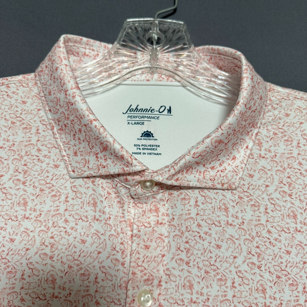 Johnnie-O Polo Shirt Men XL Performance Golf Preppy Resort Coastal Country Club - Picture 3 of 12